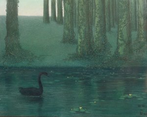 Kara Kuğu, 1896 (kağıt üzerinde pastel)